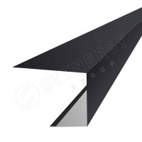 Планка завершающая фасадная 3000 Фальц Stynergy (CORUNDUM50-RAL9005-0.5)