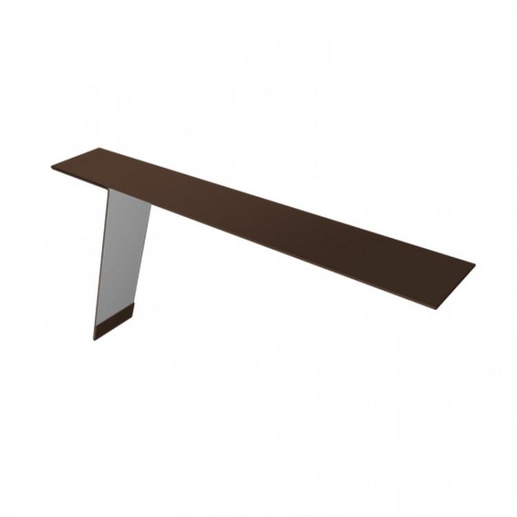 Планка карнизная фальц Grand Line 130х80 0,45 PE с пленкой RAL 8017 шоколад (3м)