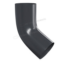 Колено сливное МЕТАЛЛ ПРОФИЛЬ Foramina PUR 125/100 RAL 7024, серый графит