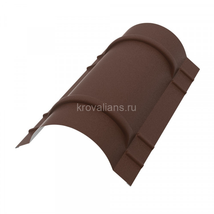 Конёк полукруглый  R90мм 1.97мм Crown BT Matt 0,5мм RAL8017