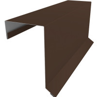 Планка торцевая кровельная фальц Grand Line 65х97 0,45 PE с пленкой RAL 8017 шоколад (2м)