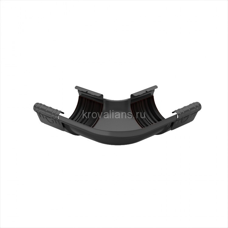 GALECO STAL 152 135/90 Угол внешний 90 гр. Черный 9005 (4шт/уп)