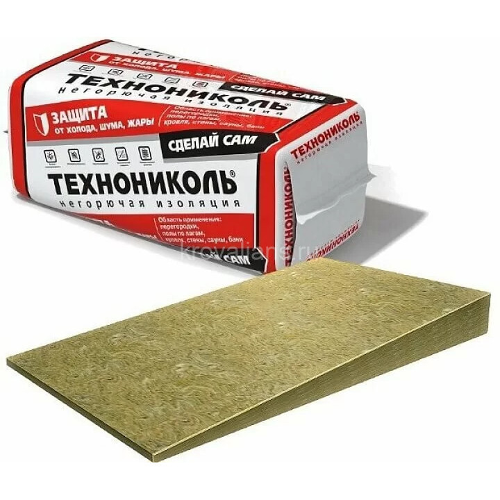 ТехноНИКОЛЬ ТЕХНОРУФ Н ПРОФ КЛИН,1,7% А 30-50мм. Плиты минераловатные