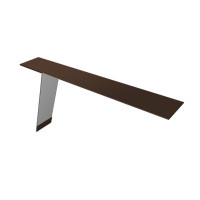 Планка карнизная фальц 130х80 0,5 Satin с пленкой RAL 8017 шоколад (2м)