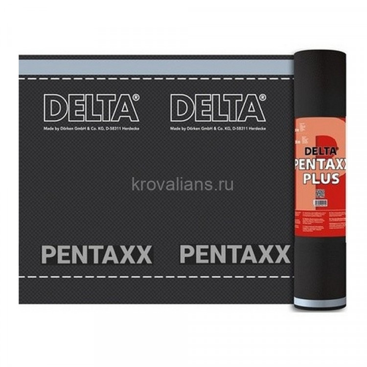 DELTA-PENTAXX PLUS 5-слойная диффузионная мембрана повышенной УФ- и термической стабильности, прочности, 2 функциональных слоя, с двумя зонами проклейки, Sd=0,15 м