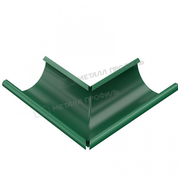 Угол желоба наружный МЕТАЛЛ ПРОФИЛЬ Foramina PUR 125/100 RAL 6005, зеленый Угол желоба наружный МЕТАЛЛ ПРОФИЛЬ Foramina PUR 125/100 RAL 6005, зеленый