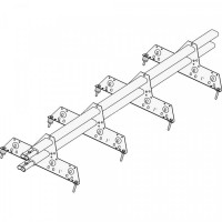 Снегозадержатель ROOFsystems PRESTIGE ZN 45*25 (овал), 3м  NEXT 4 опоры Т-обр. RAL 7016