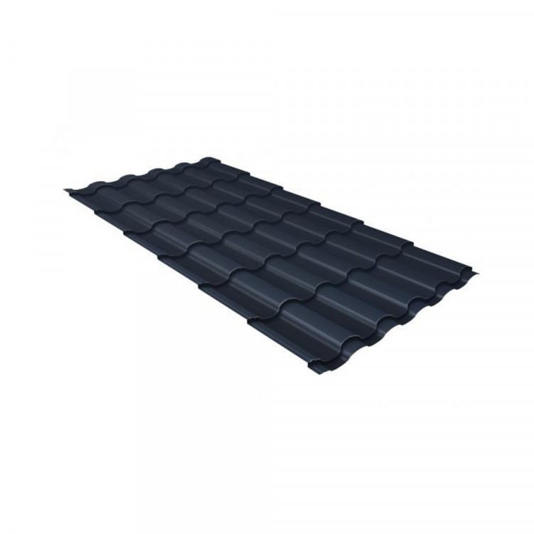 Металлочерепица кредо 0,5 Satin Matt TX RAL 7024 мокрый асфальт