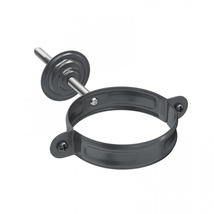 AS PUrus 125/90 Хомут трубы с комплектом крепления RAL 7024 AS PUrus 125/90 Хомут трубы с комплектом крепления RAL 7024