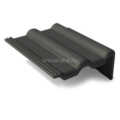 BRAAS Боковая черепица Франкфурт Правая, черный 15 шт/паллет