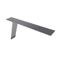 Планка карнизная фальц 130х80 0,5 Satin с пленкой RAL 7024 мокрый асфальт (3м)