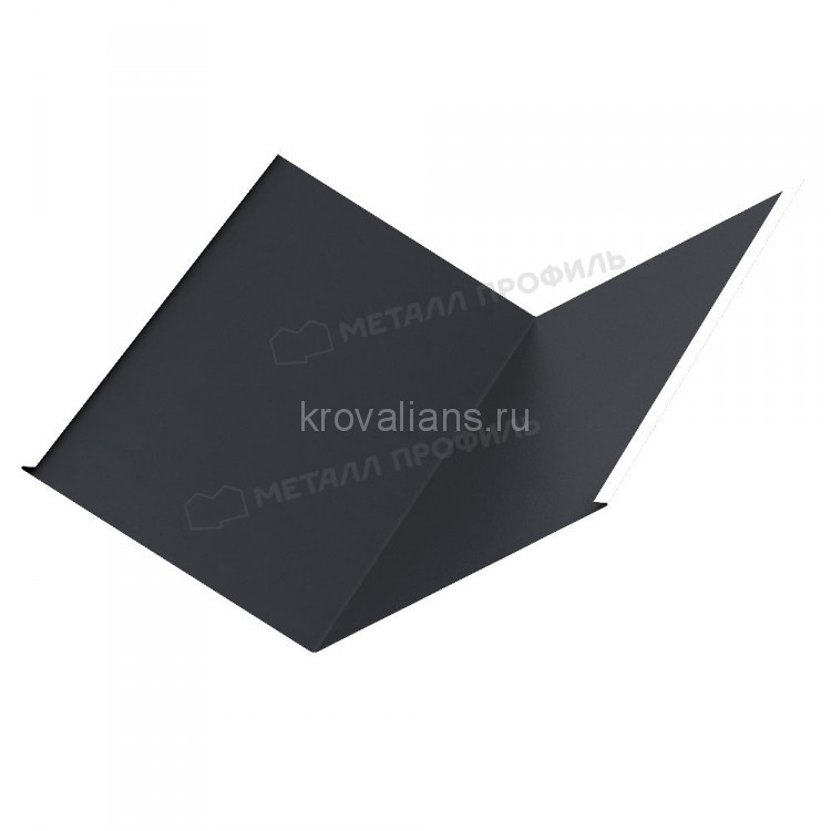 МеталлПрофиль Планка ендовы нижняя 298х298х2000 NormanMP (Полиэстер-01-7024-0.5) /1 шт/