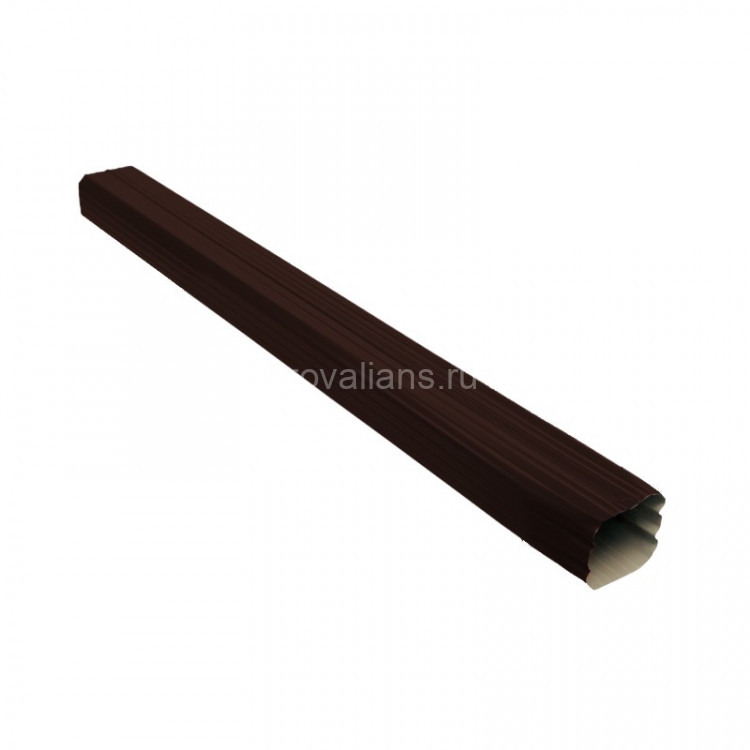 Vortex 127/102 Труба прямоугольная 2м PE RAL 8017 шоколад