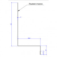 Планка примыкания боковая FASTCLICK 150х65х2000 (VikingMP E-20-8017-0.5)