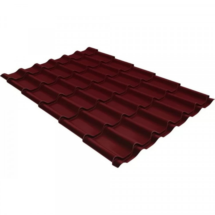 Металлочерепица классик 0,5 Satin Matt TX RAL 3005 красное вино