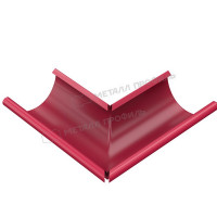 Угол желоба наружный МЕТАЛЛ ПРОФИЛЬ Foramina PUR 125/100 RAL 3005, красное вино