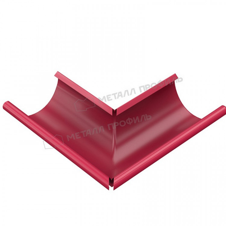 Угол желоба наружный МЕТАЛЛ ПРОФИЛЬ Foramina PUR 125/100 RAL 3005, красное вино Угол желоба наружный МЕТАЛЛ ПРОФИЛЬ Foramina PUR 125/100 RAL 3005, красное вино