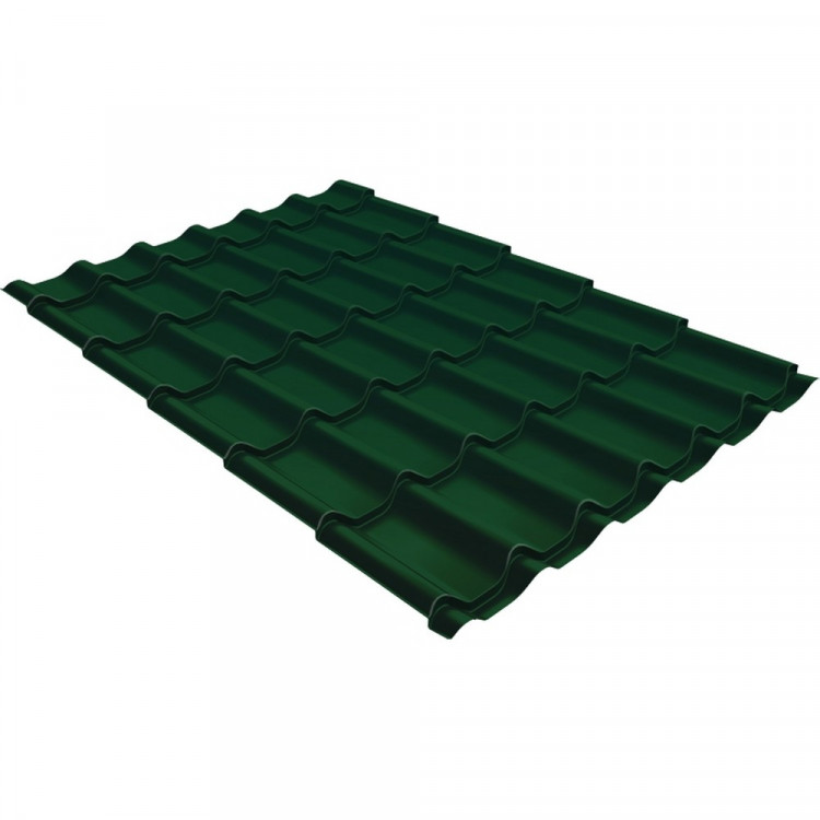 Металлочерепица классик 0,5 Satin Matt TX RAL 6005 зеленый мох