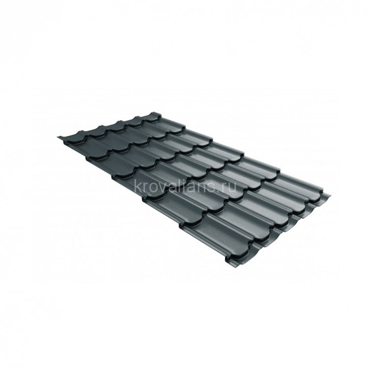 Металлочерепица Grand Line (Гранд Лайн) квинта плюс c 3D резом 0,5 Atlas RAL 7016 /1 кв.м./ Металлочерепица Grand Line (Гранд Лайн) квинта плюс c 3D резом 0,5 Atlas RAL 7016 /1 кв.м./