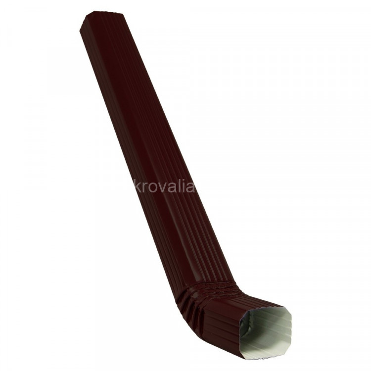 Vortex Matt 127/102 Труба прямоугольная с коленом Matt 3м RAL 8017