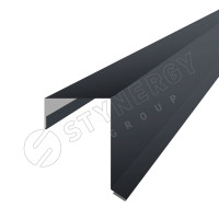 Планка торцевая кровельная 2000 Фальц Stynergy (Стальной Кашемир Matt-7024-0.5)