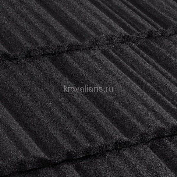 Композитная черепица Metrotile (Метротайл) MetroShake II (Черный) /лист/