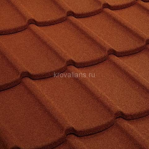 Композитная черепица Tilcor (Тилкор) Tudor (Терракота) /лист/
