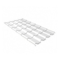 Металлочерепица Grand Line (Гранд Лайн) камея 0,45 Drap RAL 9003 /1 кв.м./