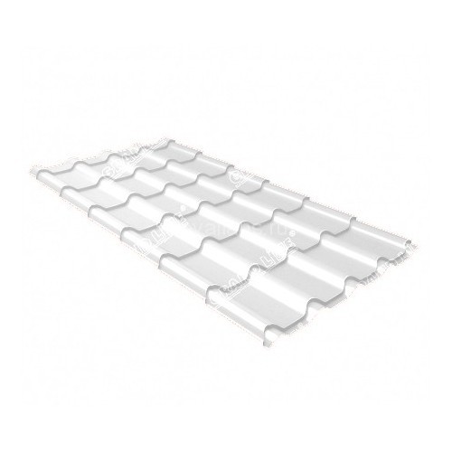 Металлочерепица Grand Line (Гранд Лайн) камея 0,45 Drap RAL 9003 /1 кв.м./ Металлочерепица Grand Line (Гранд Лайн) камея 0,45 Drap RAL 9003 /1 кв.м./