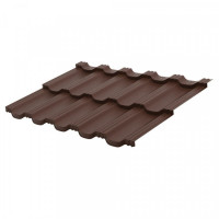 Модульная металлочерепица AquaSystem Гётеборг 1205х415 мм PE Matt Zn140 0,45мм RAL8017