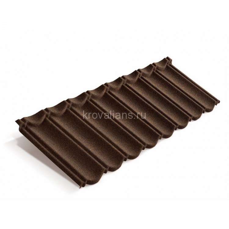 Композитная черепица Metrotile (Метротайл) MetroBond (Айрон барк) /лист/