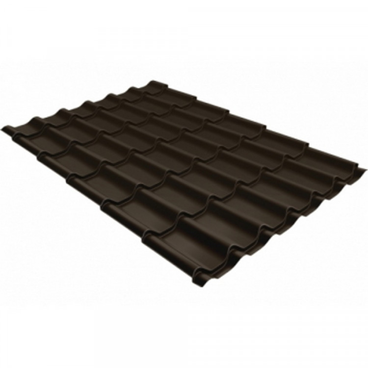 Металлочерепица классик 0,5 Satin Matt TX RR 32 темно-коричневый