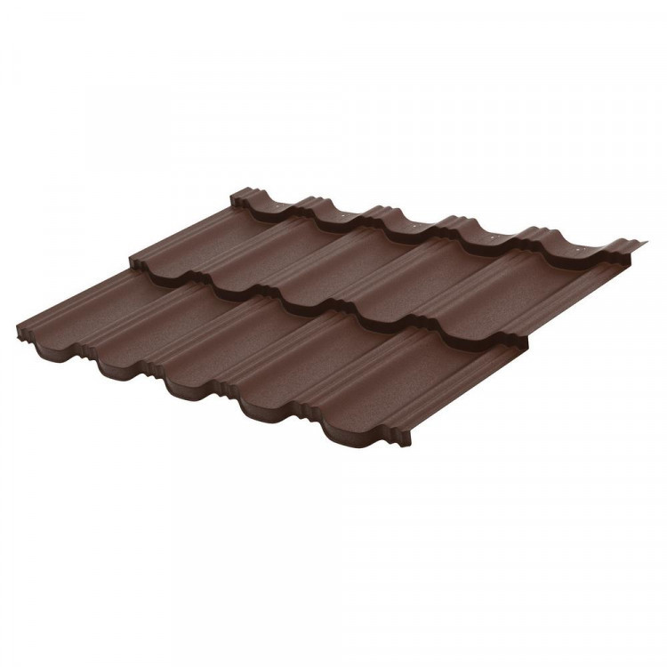 Модульная металлочерепица AquaSystem Гётеборг 1205х765 мм PE Matt Zn140 0,45мм RAL8017