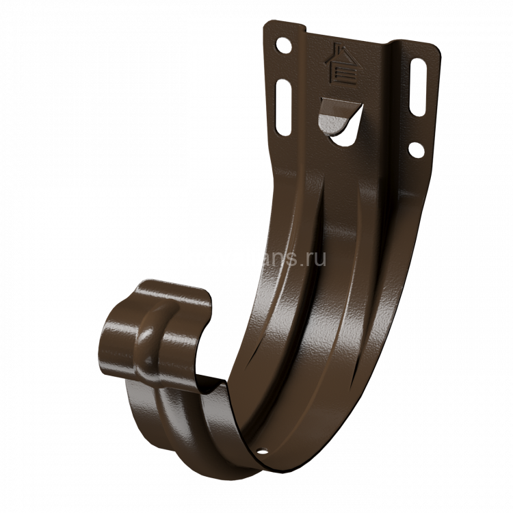 Docke STAL PREMIUM 125/90 мм Карнизный кронштейн Каштан RAL8017 78шт/упак