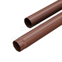 Труба водосточная МЕТАЛЛ ПРОФИЛЬ Foramina PUR 125/100 3м RAL 8017, коричневый
