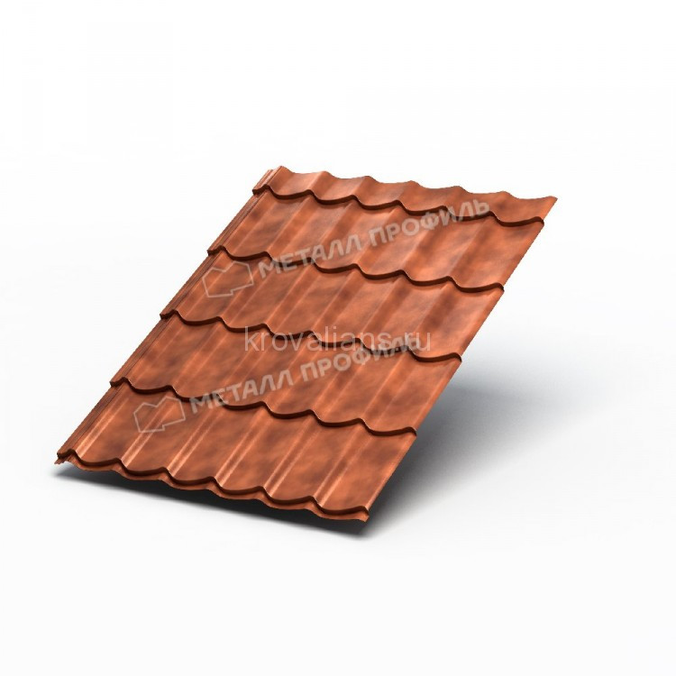 Металлочерепица МеталлПрофиль Ламонтерра-X Cloudy (CLOUDY-02-Anticato-0.5) /1 кв.м./