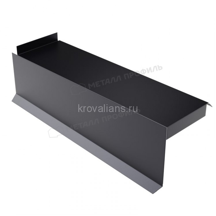 МеталлПрофиль Планка сегментная торцевая левая 400 мм (PURMAN-20-9005-0.5) /1 шт/