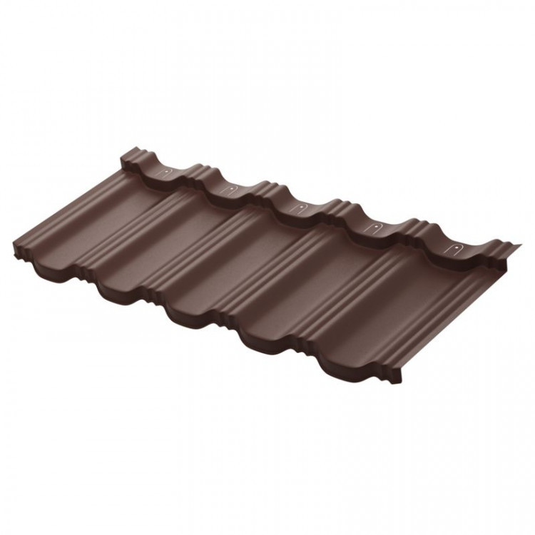 Модульная металлочерепица AquaSystem Гётеборг XXL 1205х465 мм PE Matt Zn140 0,45мм RAL 8017