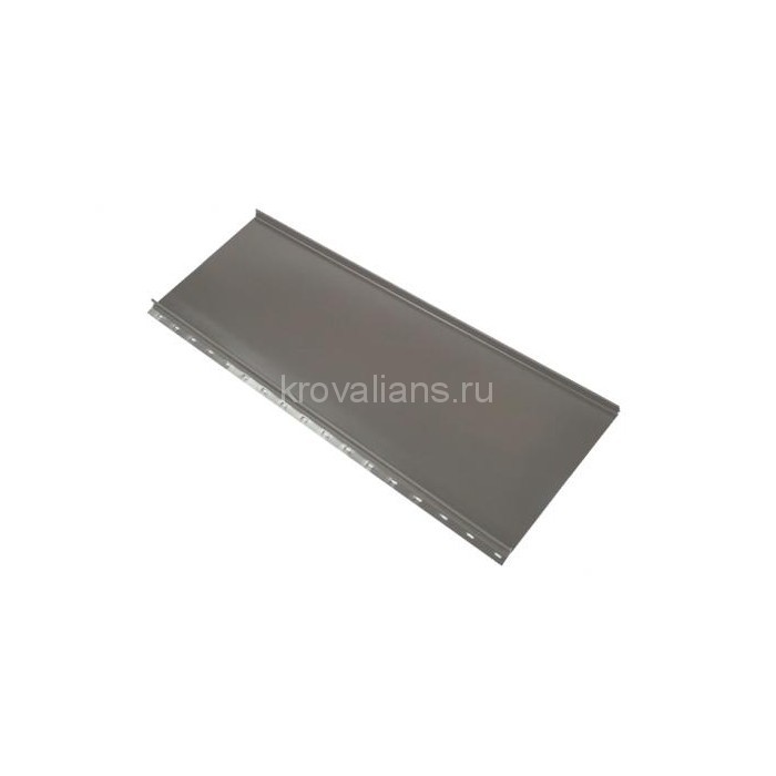 Фальцевая кровля Grand Line (Гранд Лайн) Кликфальц mini 0,45 Полиэстер с пленкой на замках (RAL 7005) 1 кв.м.