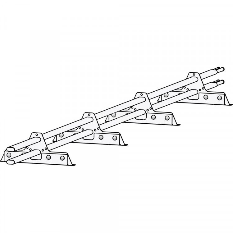 Снегозадержатель ROOFsystems ELITE 40*20 (овал), 3м  NEXT ФАЛЬЦ 4 опоры Т-обр. RAL 3005