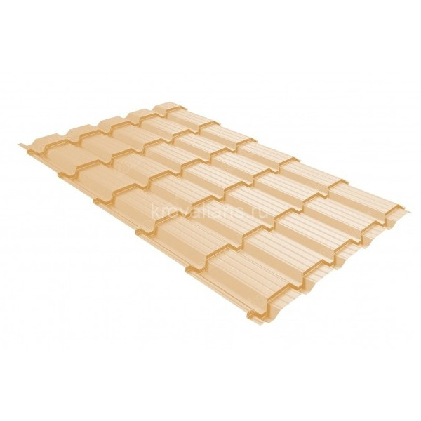 Металлочерепица Grand Line (Гранд Лайн) квадро 0,45 PE RAL 1014 /1 кв.м./