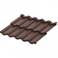 Модульная металлочерепица AquaSystem Гётеборг XXL 1205х865 мм PE Matt Zn140 0,45мм RAL 8017