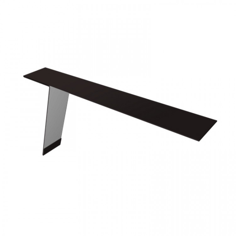 Планка карнизная фальц Grand Line 130х80 0,5 Drap RAL 9005 черный (2м)