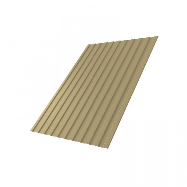 Профнастил С8А 0,45 PE с пленкой RAL 1014 слоновая кость