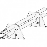 Снегозадержатель ROOFsystems PRESTIGE ZN 45*25 (овал), 1,2м Фальц-америка (1,5") RAL 3005