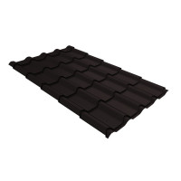 Металлочерепица камея Grand Line 0,5 Drap TX RAL 9005 черный