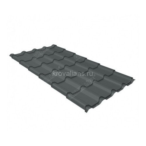 Металлочерепица Grand Line (Гранд Лайн) камея 0,5 Velur20 RAL 7016 /1 кв.м./