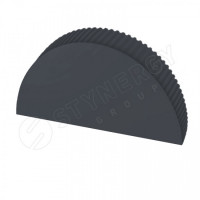 Заглушка к полукруглому коньку большому простая Stynergy (Rooftop Бархат-7024-0.5)