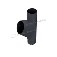 Тройник трубы МЕТАЛЛ ПРОФИЛЬ Foramina PUR 125/100 RAL 7024, серый графит
