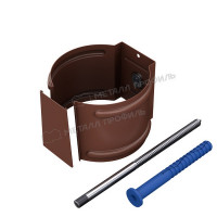 Держатель трубы (на кирпич) МЕТАЛЛ ПРОФИЛЬ Foramina PUR 125/100 RAL 8017, коричневый